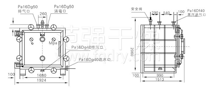 方形靜態(tài)真空干燥機(jī)結(jié)構(gòu)示意圖 方形靜態(tài)真空干燥機(jī)結(jié)構(gòu)示意圖